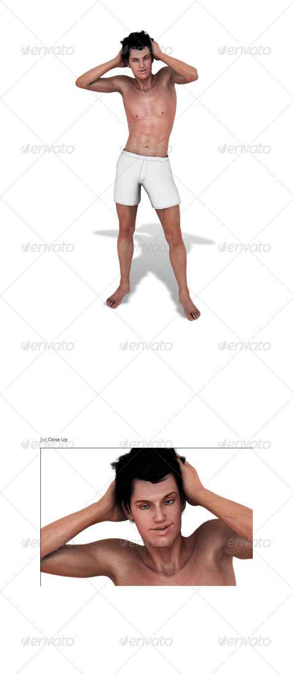 Flirt Man Standing - Characters 3D Renders