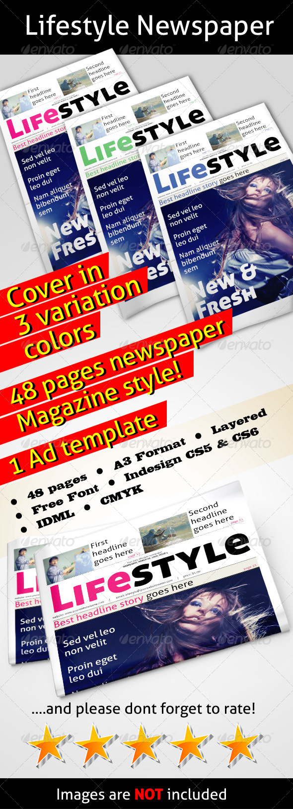 Lifestyle Newspaper - Newsletters Print Templates