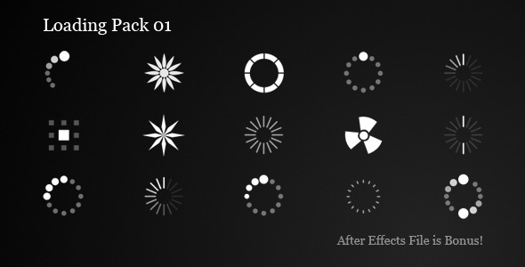 Animated Loading Icons Pack by gbbstudio | VideoHive