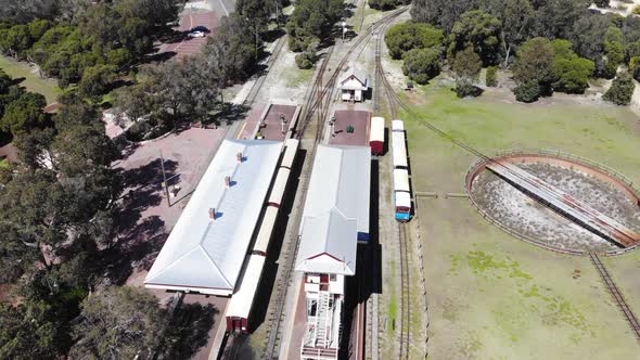 Aerial View of a Train Station in Australia