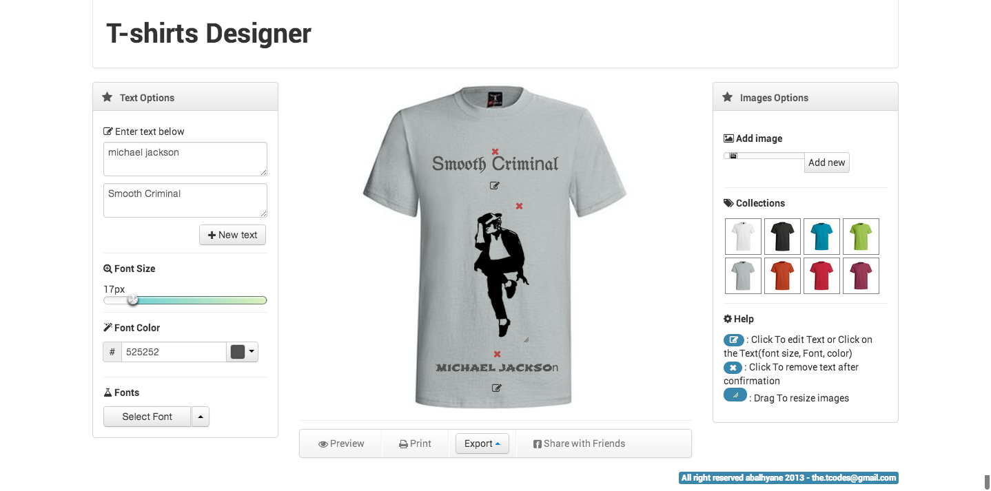 T-shirt design tool online