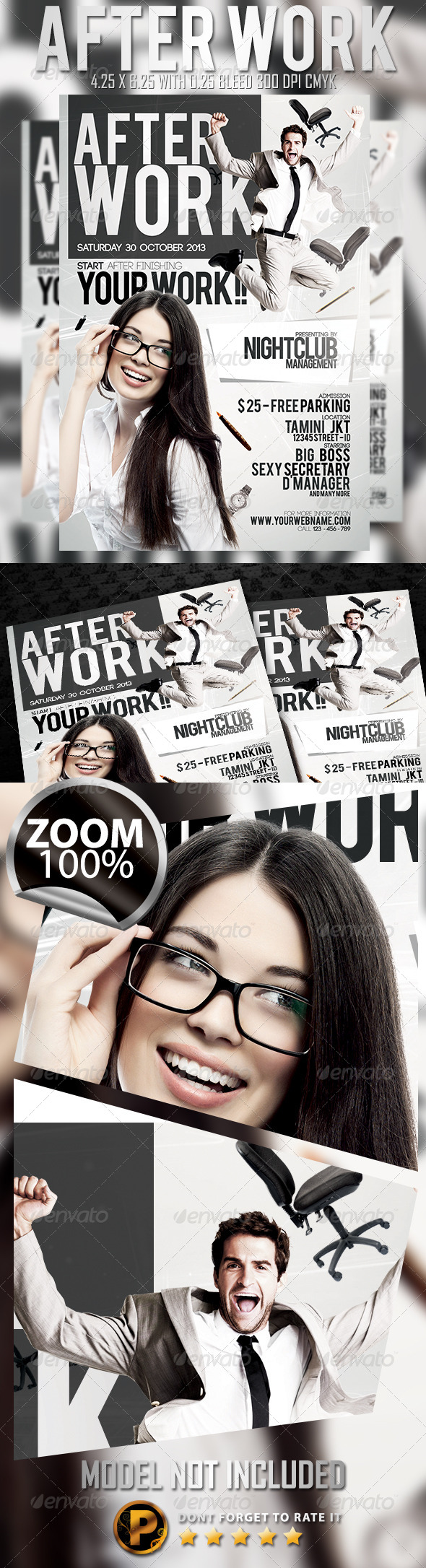 After Work Flyer Template - Clubs & Parties Events