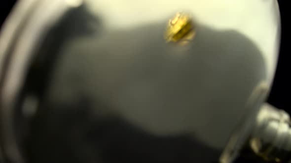 Vintage Pocket Watch Rotate. Black Background. Sound. Close Up alt