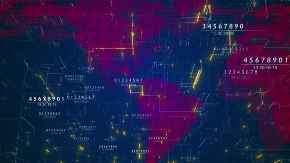 Technology Background with World Map alt