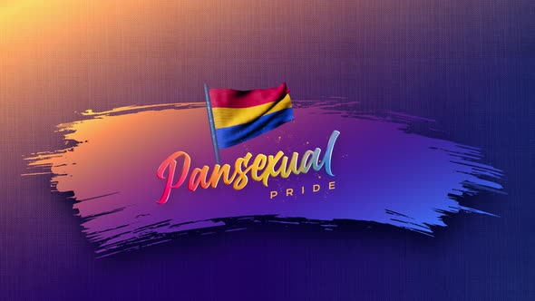 Pansexual Gender Sign Background Animation 4k
