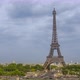 Overcast Over the Eiffel Tower and Traffic - VideoHive Item for Sale