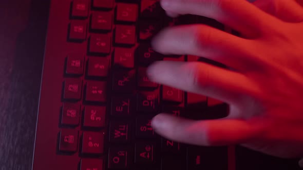 The Programmer's Hands Quickly Type on the Keyboard Coding Programmingdeveloping Inputing alt