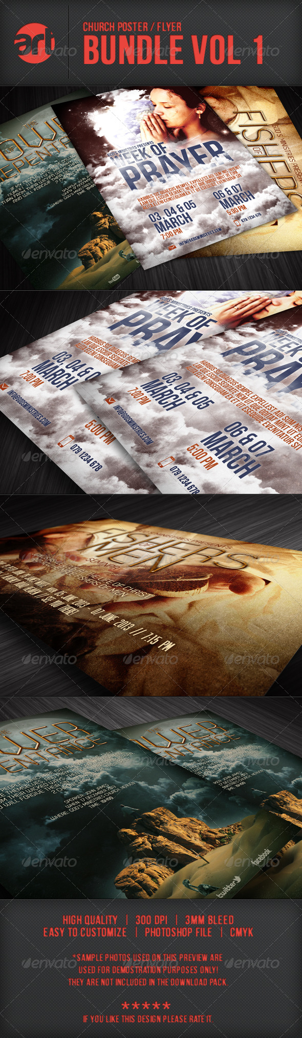 Church Flyer Bundle Vol 01 - Church Flyers