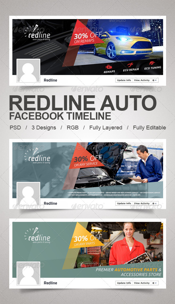 Redline Auto Timeline - Facebook Timeline Covers Social Media