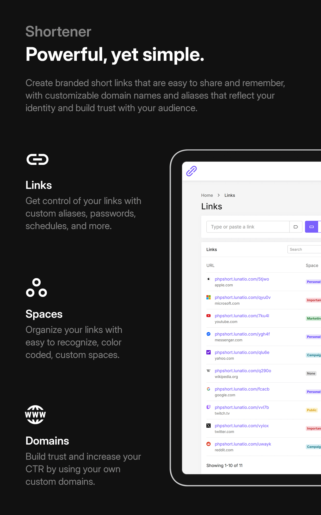 phpShort - URL Shortener Platform - 3