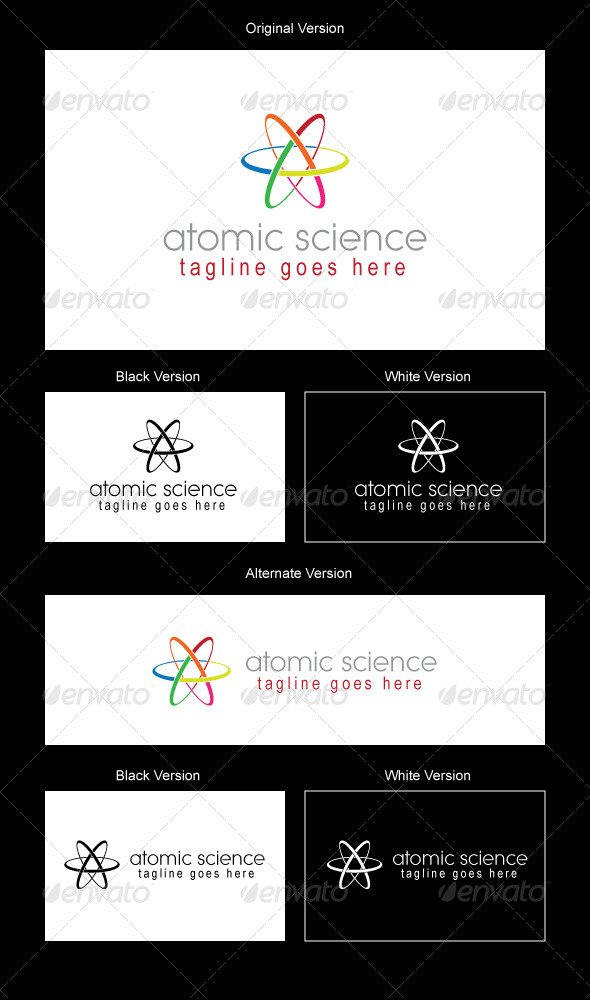 Atomic Logo Design - Abstract Logo Templates