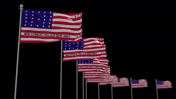 Bikini Atoll  Row Of Flags Animation Include Alpha Channel alt