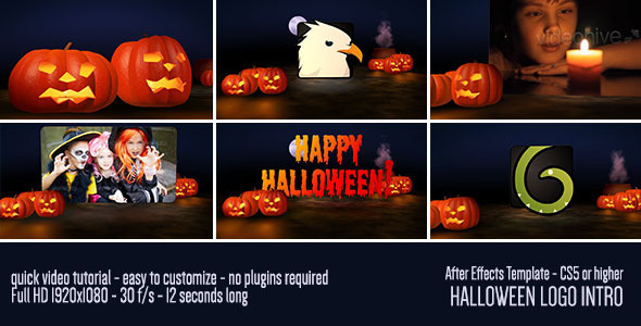 Halloween Logo Intro - VideoHive 5756534