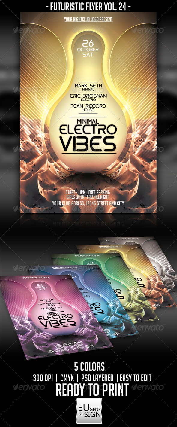 Futuristic Flyer Vol. 24 - Clubs & Parties Events