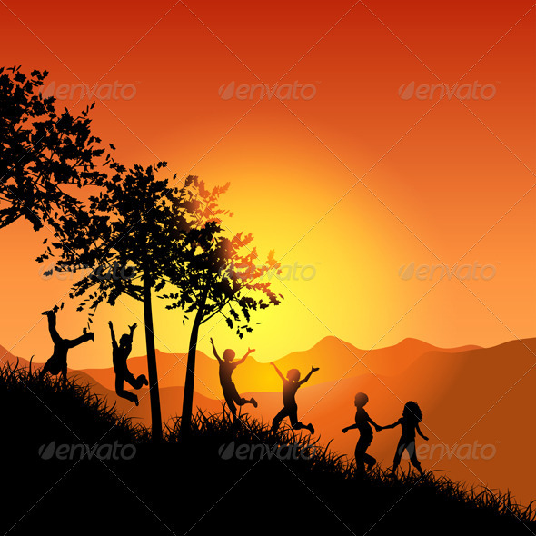 Children playing - People Characters