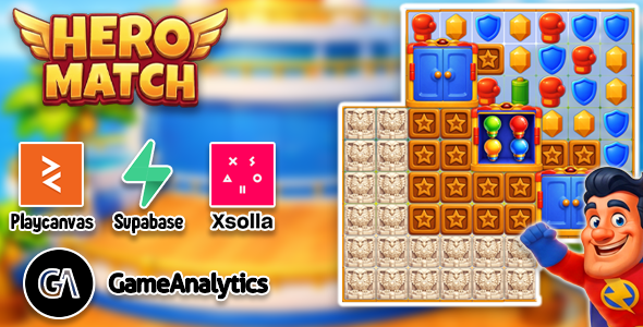 Hero Match - HTML5 Game + Source Code + Level Editor | Playcanvas