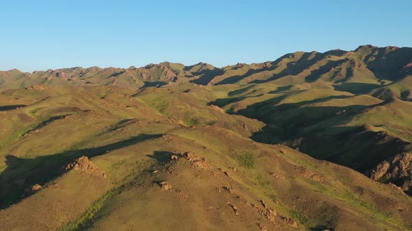 Aerial View of Mountains in Yol Valley Mongolia alt