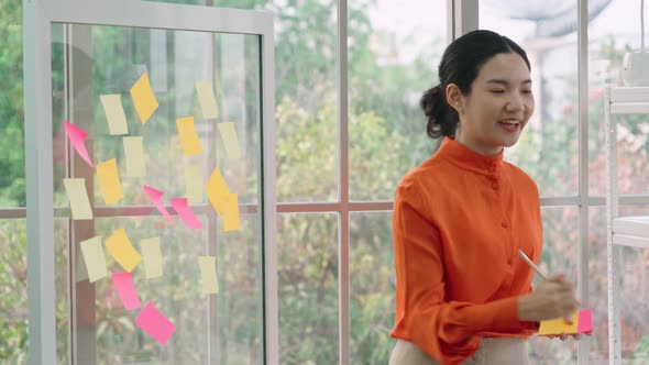 Business People Work on Project Planning Board alt