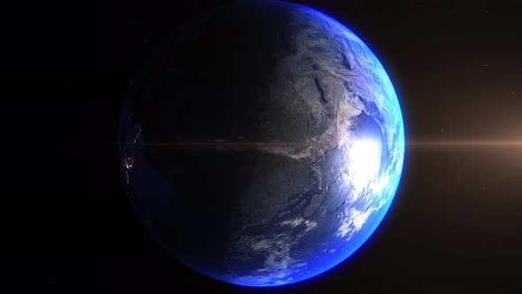 Realistic Earth Zoom In Night Lights Clouds South America Brazil Sao Paulo Rio De Janeiro alt