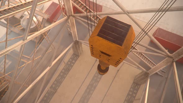 A big drill rig on the oil field. A rig is used in the petrochemical industry. alt