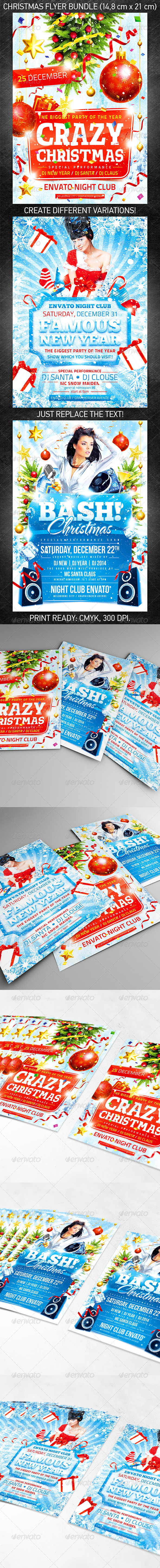 Christmas Celebration Flyer Bundle - Holidays Events