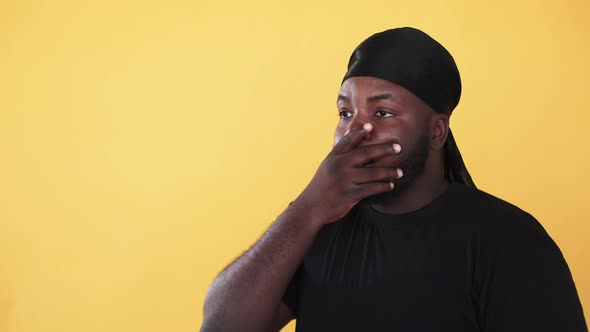 Shocked African Man Racism Problem Stress Anxious alt