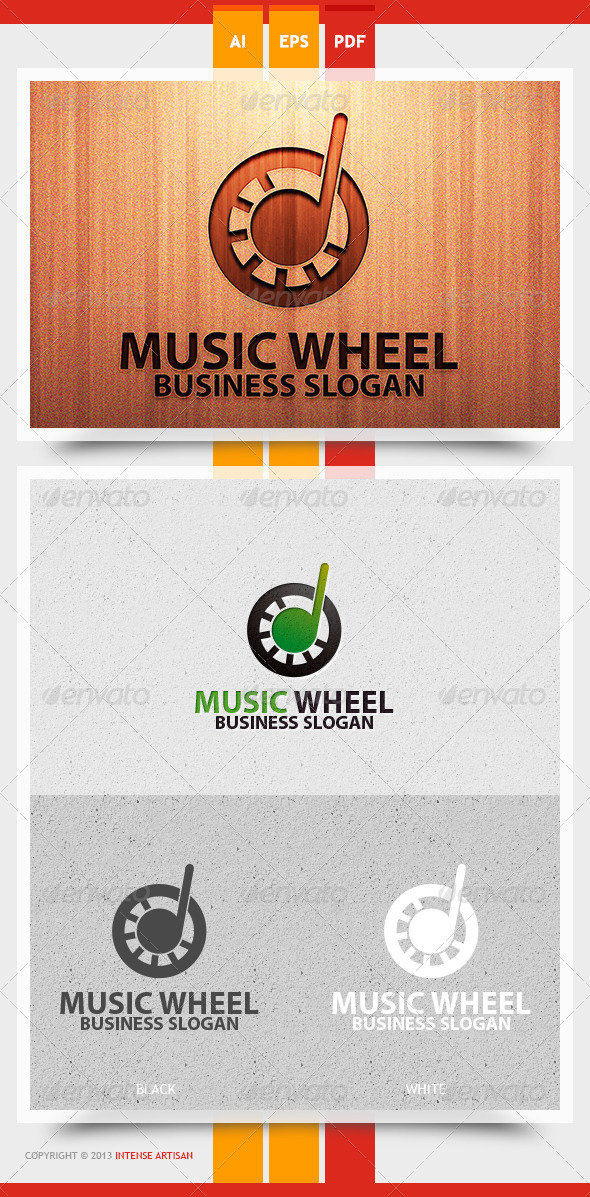 Music Wheel Logo Template