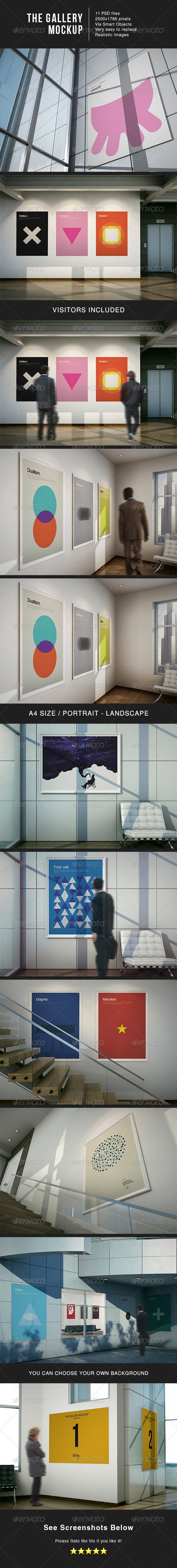 The Gallery MockUp - Posters Print