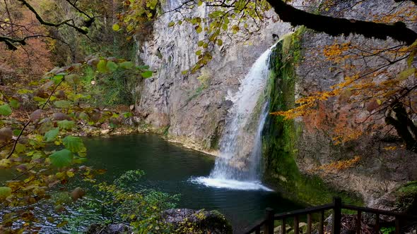 Waterfall and Autumn