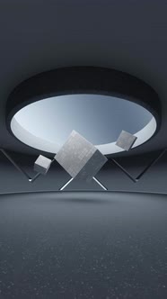 Cubes in a round room alt