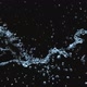 Flying Water Jet In Black Background - VideoHive Item for Sale