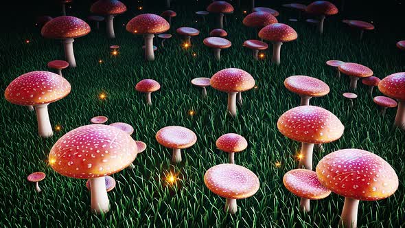 Magic Amanita Mushrooms #1