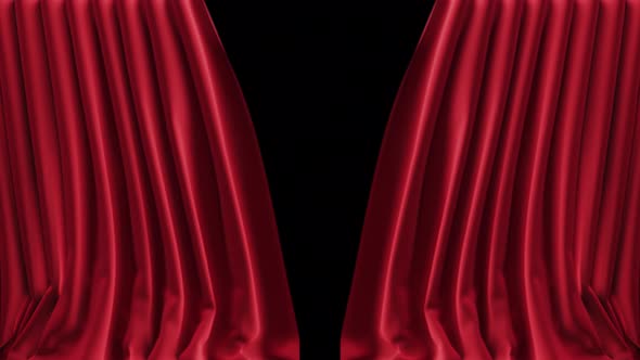 Red Opening And Closing Curtain Transition