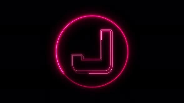 Glowing neon font. pink color glowing neon letter. Vd 481