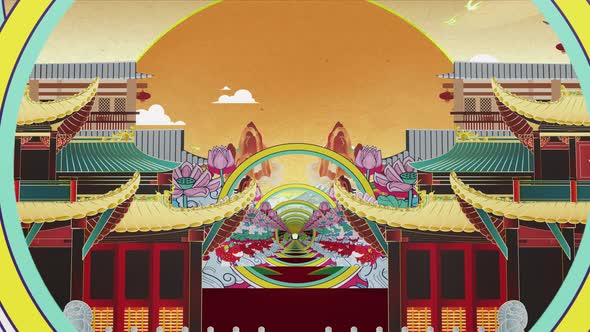Chinese Spring Festival Traditional Stage Background