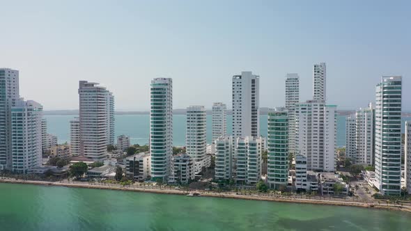 Waterfront Resedential Buildings In Cartagena Colombia