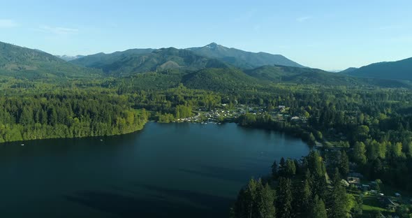 Mineral Lake Washington Aerial View alt