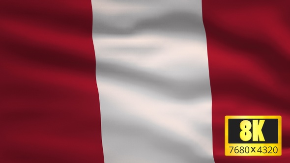 8K Peru Windy Flag Background alt