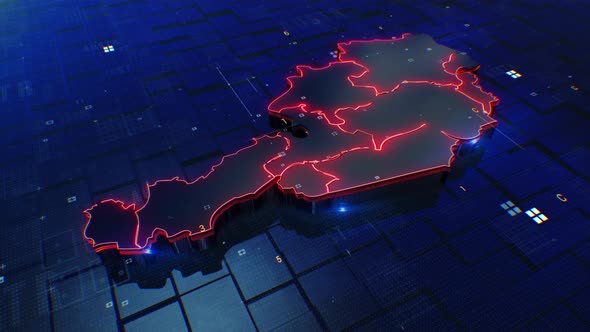 Austria Map 4k Loop alt