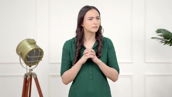 Afraid Indian girl alt