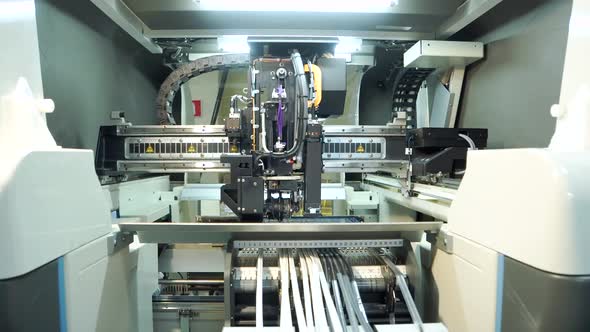 Automation of Production. Soldering Iron. Electric Circuits. Microchips. Soldering Iron Tips of alt