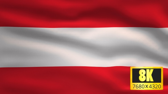 8K Austria Windy Flag Background alt