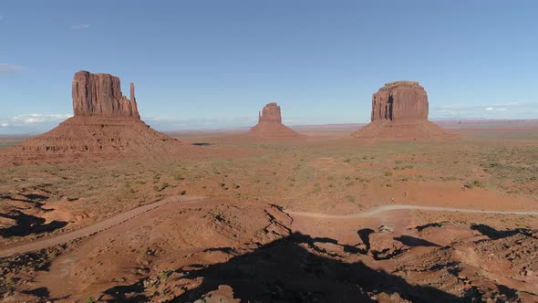 Aerial view of Monument Valley alt