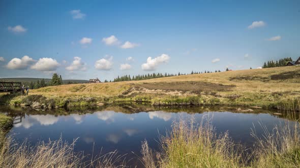 Time lapse Jizera Mountains, beautiful landscape of the Czech Republic alt