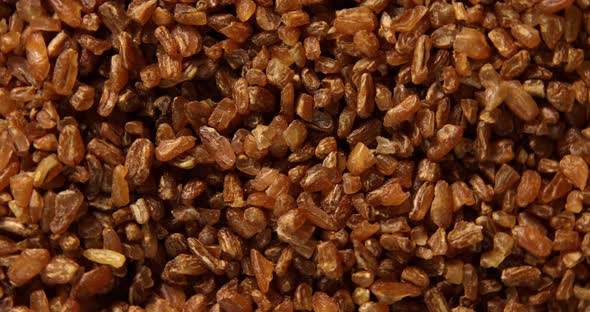 Rotation raw dry whole grains bulgur groats, cereals