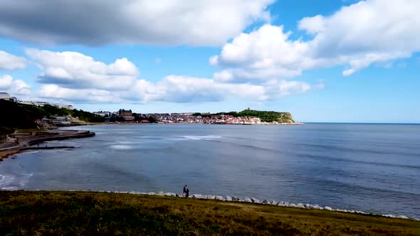 Time lapse footage of the town centre of Scarborough in East Yorkshire in the UK alt