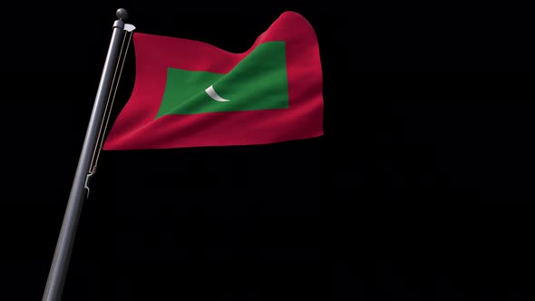Maldives Flag With Alpha Channel  4K alt