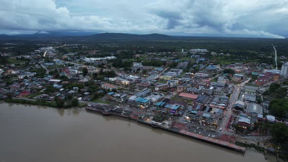 The Towns of Sarawak, Borneo, Malaysia alt