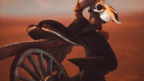 Horse Saddle on the Fence in Monument Valley alt