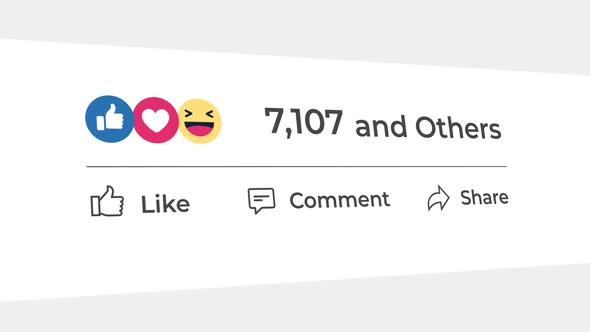 Facebook Reaction Emoji Like Counter Counting Background alt